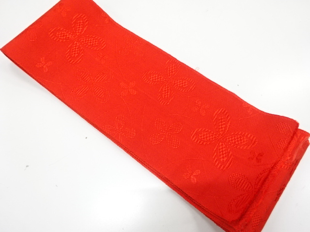 花模様織り出し　浴衣帯